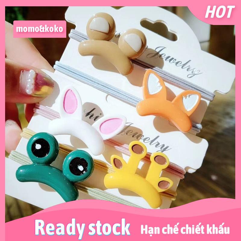 Dây Buộc Tóc Phối Tai Thỏ Dễ Thương Cho Nữ