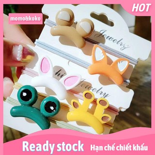 Dây buộc tóc phối tai thỏ dễ thương cho nữ