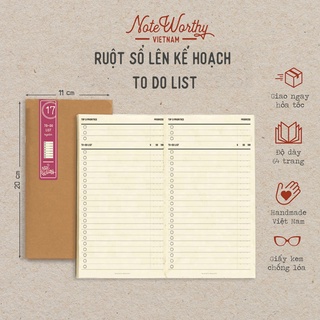 Sổ tay to do list 60 trang 11x20cm bìa mềm mỏng nhẹ tiện ích - Noteworthy to do list