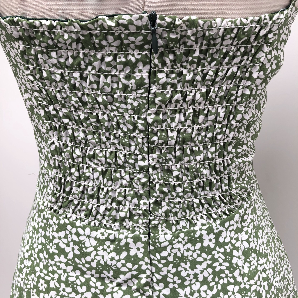 Đâm 2 dây cột nơ hoa nhí lưng thun co giãn freesize