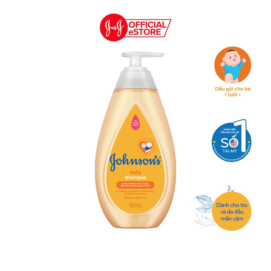 Dầu gội dịu nhẹ cho bé Johnson's baby shampoo 800ml - 100980002