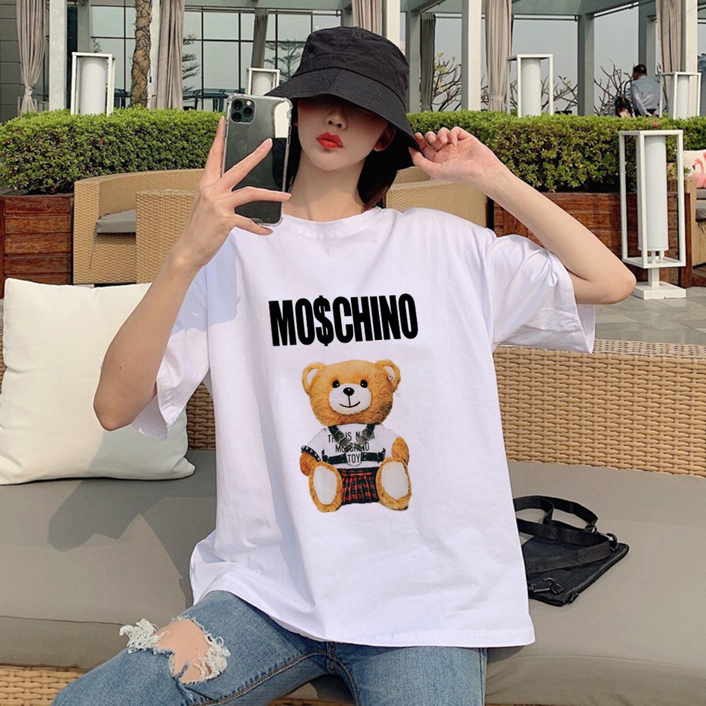 Áo Thun Tay Lỡ In Gấu Moschino, Aó Thun Nam Nữ Unisex In Chữ Cá Tính - ATIN51 | BigBuy360 - bigbuy360.vn