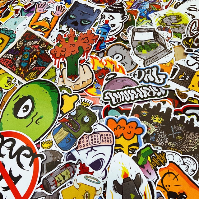 Sticker dán nón bảo hiểm, laptop, dán xe chủ đề Street Style tự do.