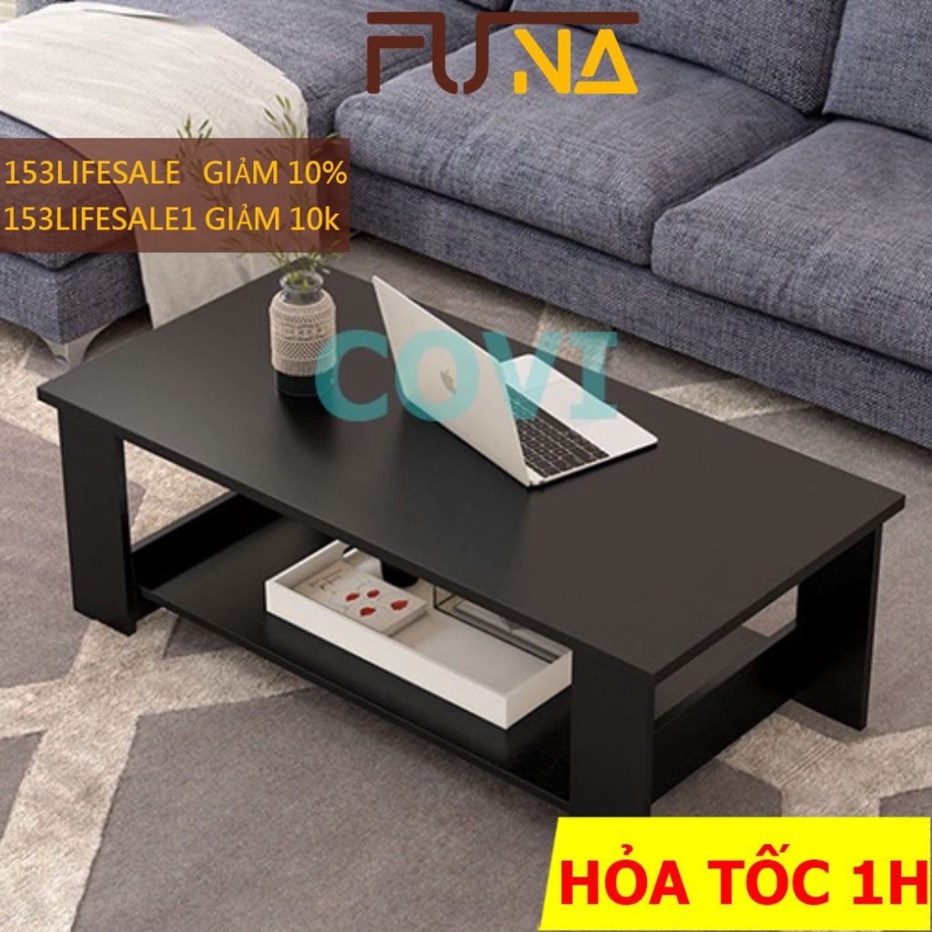 Bàn Sofa Gỗ 2 Tầng FUNA Để Ở Phòng Khách Làm Bàn Uống Trà Giải Trí Tiện Lợi Phong Cách Trẻ Trung HIện Đại - BT06