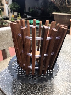 Chậu gỗ trồng phong lan