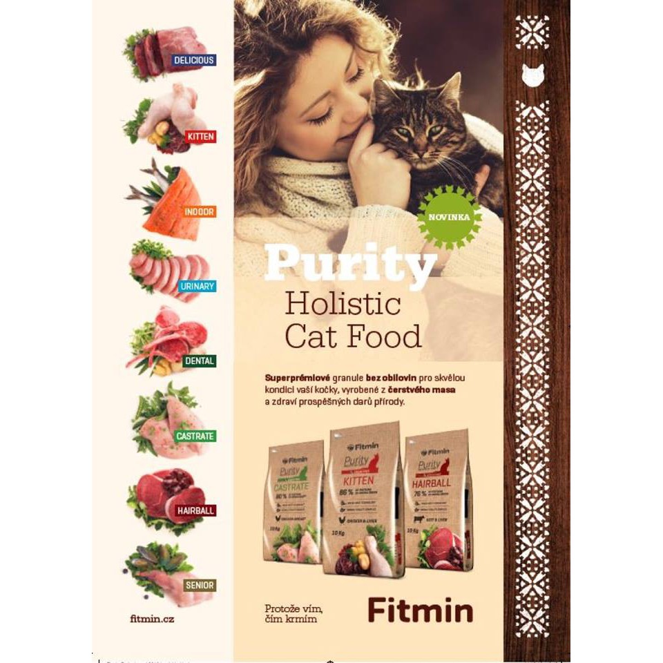 [TẶNG XÚC XÍCH] Thức Ăn Cho Mèo Hạt Khô - Fitmin Purity DELICIOUS (1.5 kg) - Grain Free - Làm từ thịt Nai tươi
