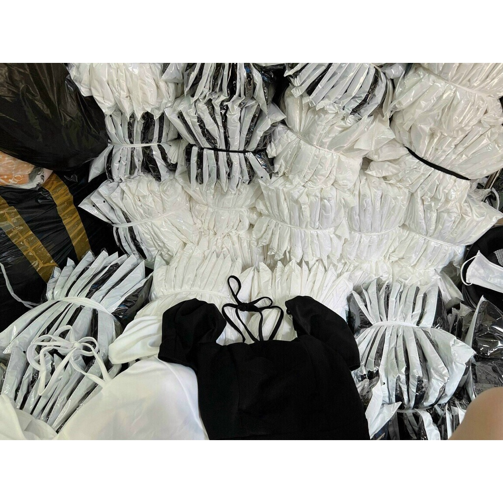 Váy đầm nữ cổ vuông tay phồng  dáng xoè thời trang cá tính