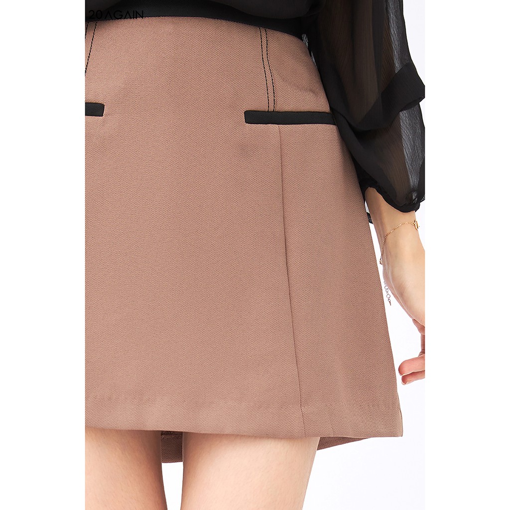 [Mã WABRAG99 giảm 10% đơn 99K] Chân váy nữ công sở chữ A phối túi 20AGAIN JAW0986 | BigBuy360 - bigbuy360.vn