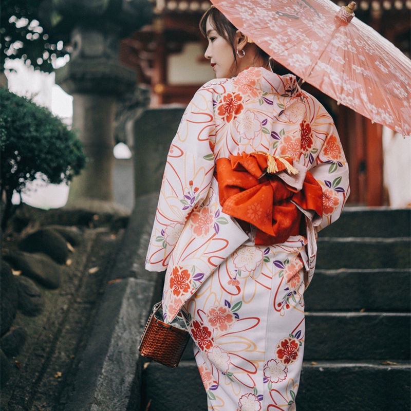 Kimono nhật bản yukata nữ ( sẵn )