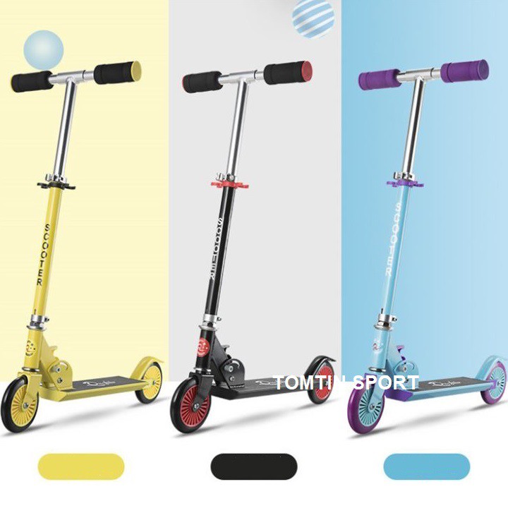 Xe scooter trẻ em cao cấp có chân trống tiện lợi, đèn led, chịu tải đến 50kg cho trẻ từ 3-10 tuổi quà tặng sinh nhật