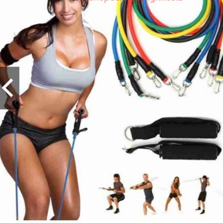 ( 5 DÂY TẬP GYM ) Dây ngũ sắc tập gym, dây kháng lực tập gym ngũ sắc thể hình đa năng tại nhà chất liệu cao su siêu bền