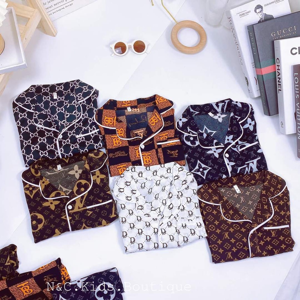 Bộ mặc nhà pijama bé trai, hàng fashion cao cấp, họa tiết hottrend 2021