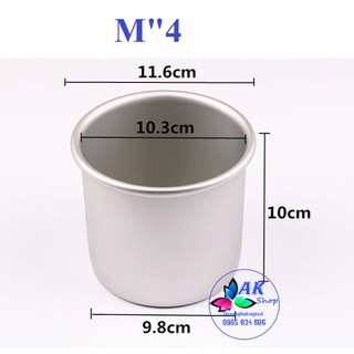 2412.080 KHUÔN NHÔM ĐÚC TRÒN ĐẾ RỜI 10.3CM - CAO 10CM (M"4)