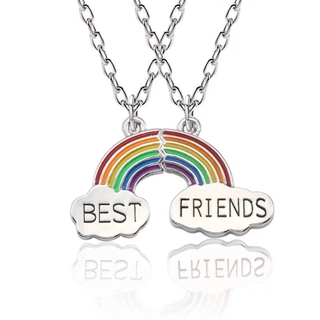 Personalized Rainbow Best Friends Necklace