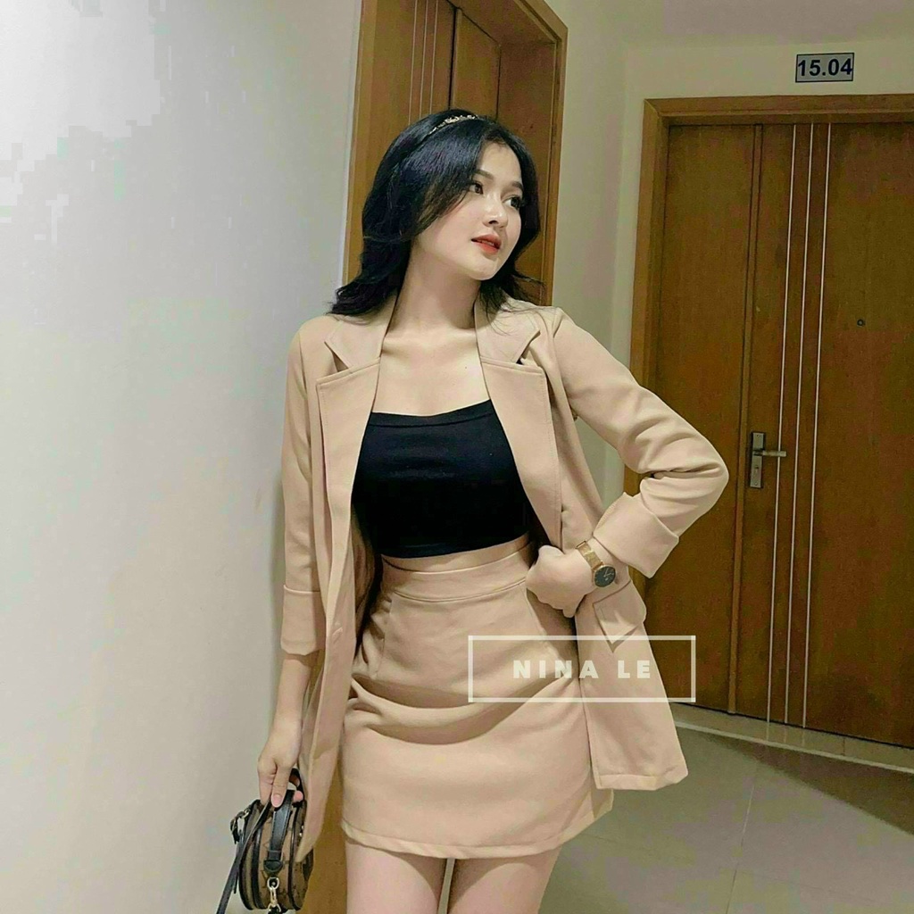 SÉT VÉT FORD KÈM LÓT COTTON + CHÂN VÁY PHONG CÁCH CÔNG SỞ XINH XẮN