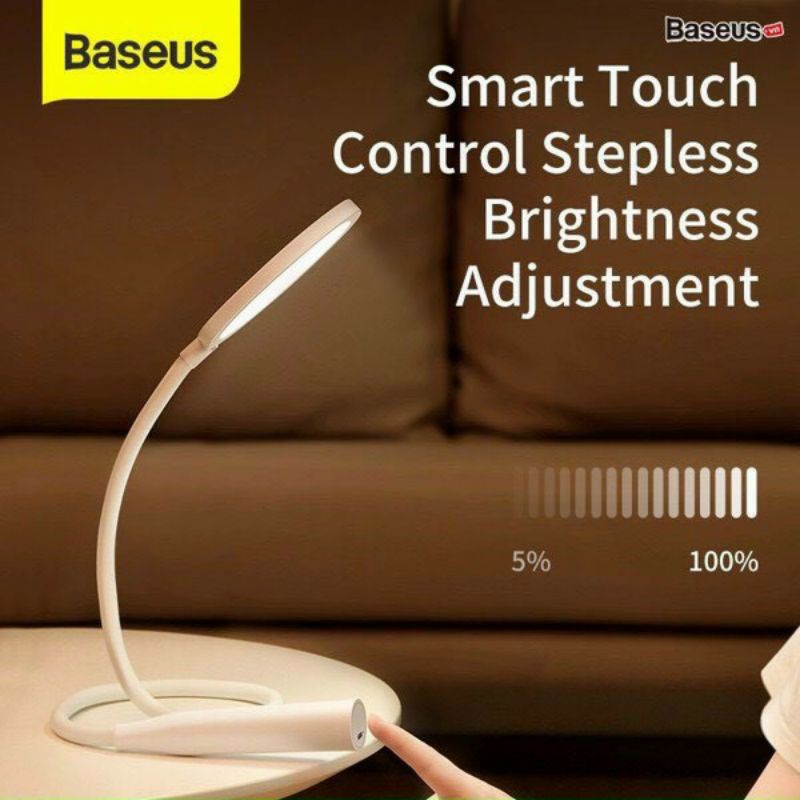 Đèn đọc sách bảo vệ mắt Baseus Comfort Reading Lamp (1800mAh, Touch Control, 4000K Natural Light, Hose Desk Lamp)