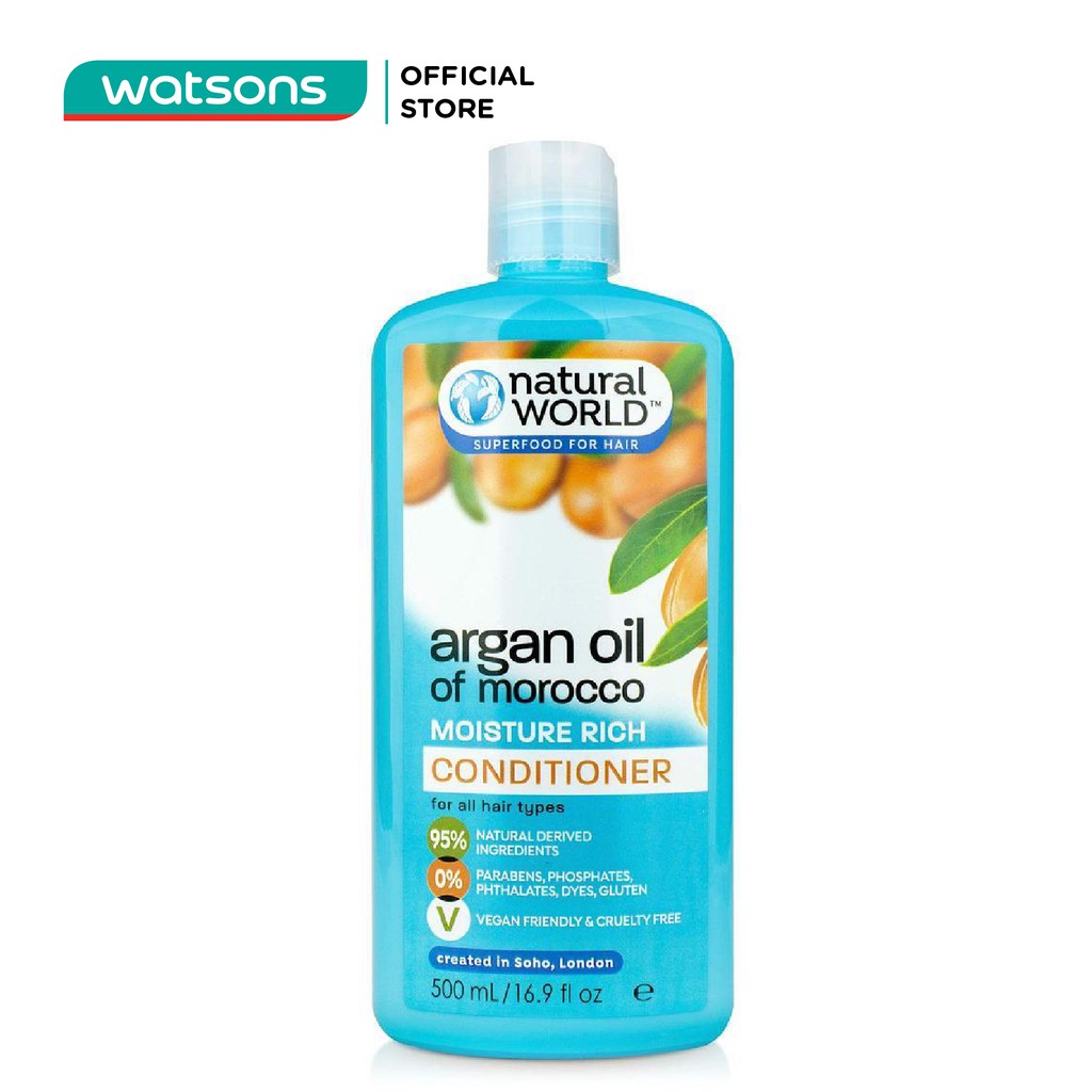 Dầu Xả Natural World Argan Oil Of Morocco Chiết Xuất Từ Dầu Argan Giúp Dưỡng Ẩm 500ml