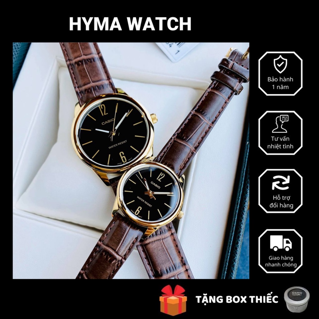 Đồng hồ cặp nam nữ giá rẻ Casio MTP V005GL Bảo hành 1 năm Hyma watch