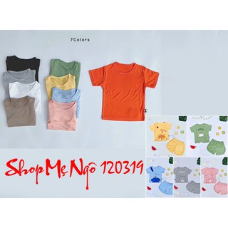 Combo 3 áo cộc tay + bộ cộc thun lạnh cho bé
