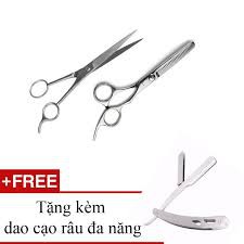 Bộ 2 Kéo Cắt Tỉa CT1 Tặng Kèm Dao Cạo