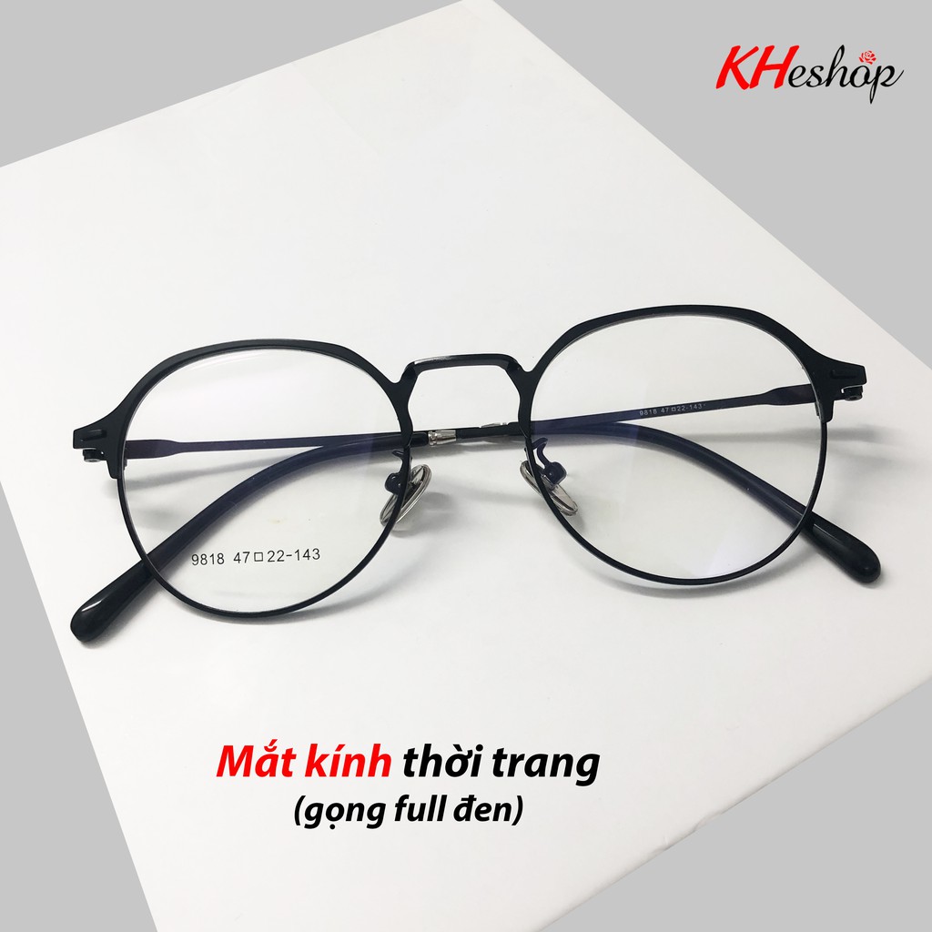 Gọng Kính Cận, Kính thời trang chống bức xạ ánh sáng xanh, tròng nửa gọng siêu hot, có thể thay tròng Kính Cận mã 143