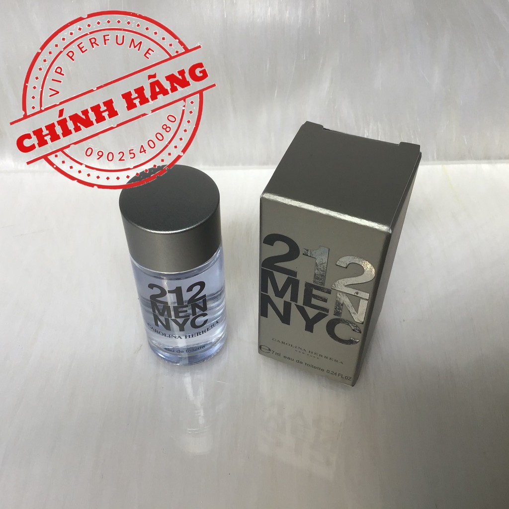 Nước hoa nam chính hãng Carolina Herrera 212 Men NYC EDT 7ml