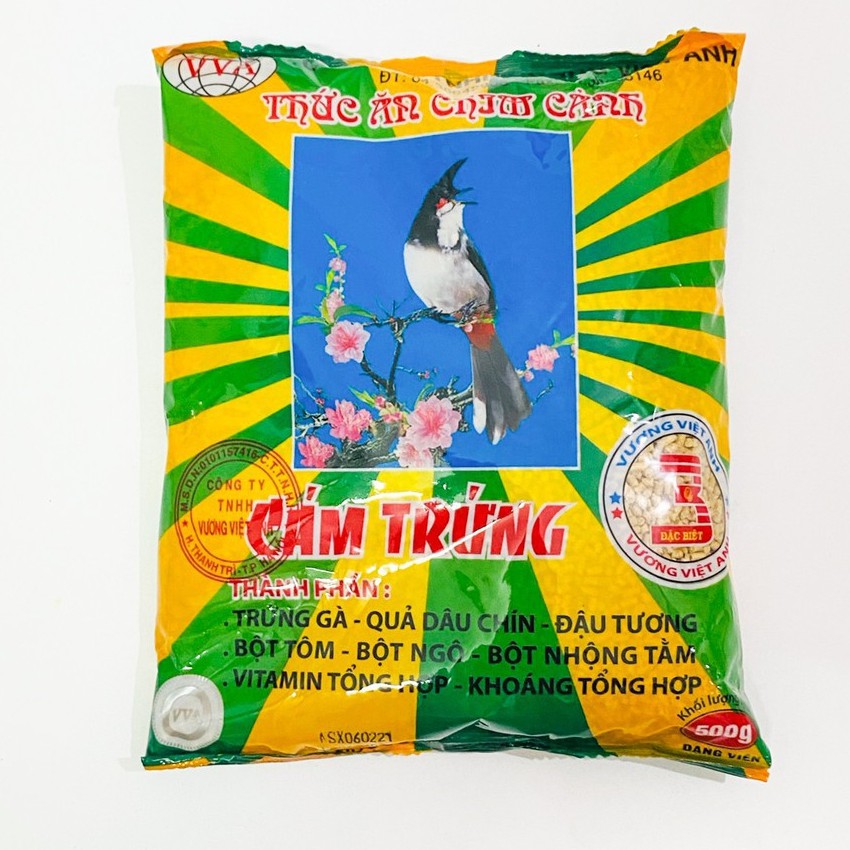 Cám Trứng Tổng Hợp Vương Việt Anh Cao Cấp Gói 500g, Cám Chim Tổng Hợp Dành Cho Mọi Loại Chim Giá Rẻ, Thức Ăn Cho Chim