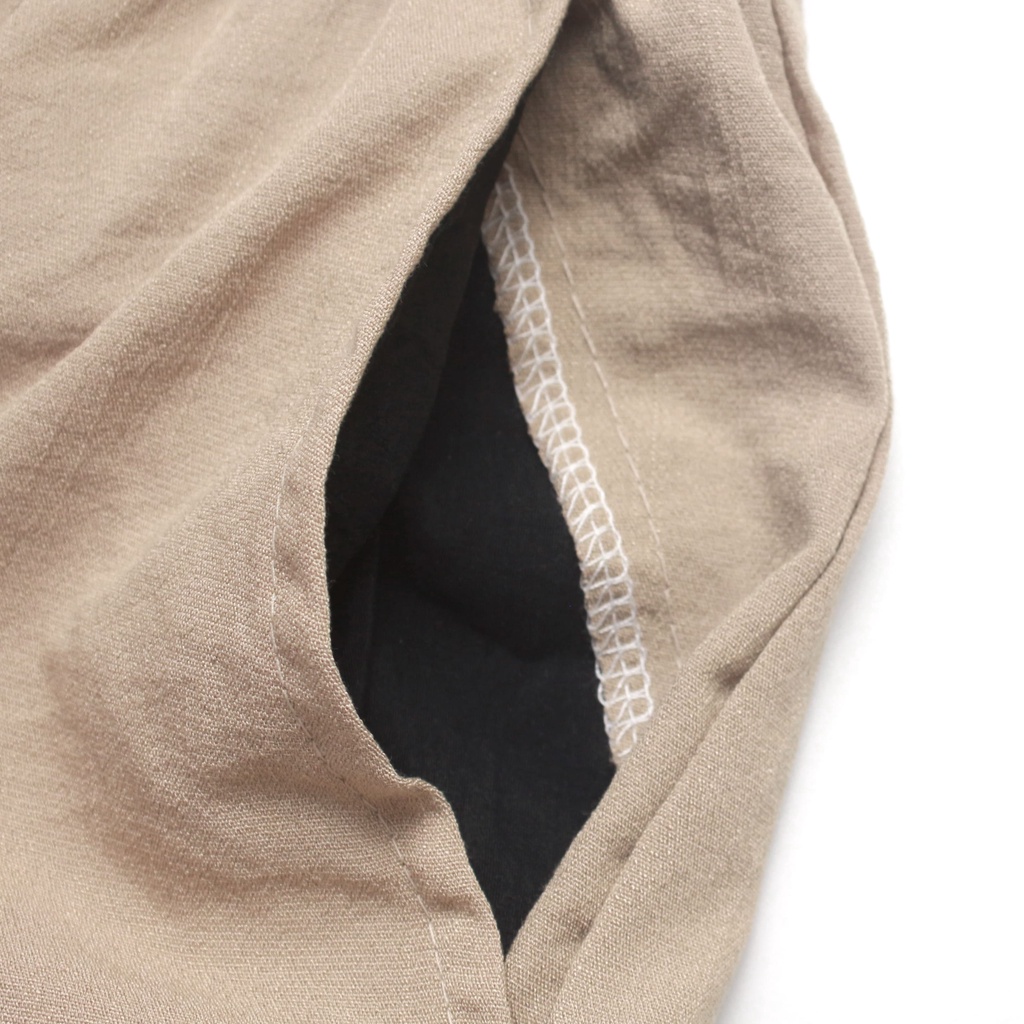 Quần sooc vải đũi nam, quần ngắn nam đũi lưng thun có chun cao cấp màu trắng đen mặc mùa hè thoải mái Y | BigBuy360 - bigbuy360.vn