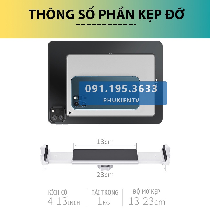 #P67 - Giá đỡ Máy tính bảng/ Kindle / Điện Thoại ErgoTek E67 - Tay arm/ tay nâng Máy tính bảng - Kẹp bàn [P60 Plus]
