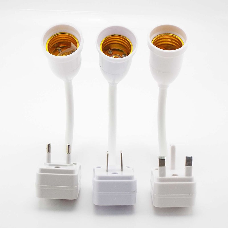 Đuôi Đèn LED E27 Có Công Tắc Chuyển Đổi Phích Cắm EU US UK Tiết Kiệm Năng Lượng Cho Bàn Làm Việc