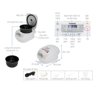Nồi cơm điện tử Panasonic 1 lít SR-CL108WRA (Miễn phí giao tại HCM-ngoài tỉnh liên hệ shop)