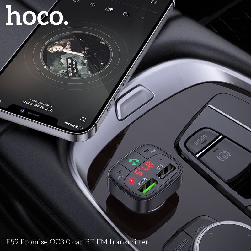 Tẩu sạc E59 QC3.0 (Thẻ nhớ, Bluetooth, FM)