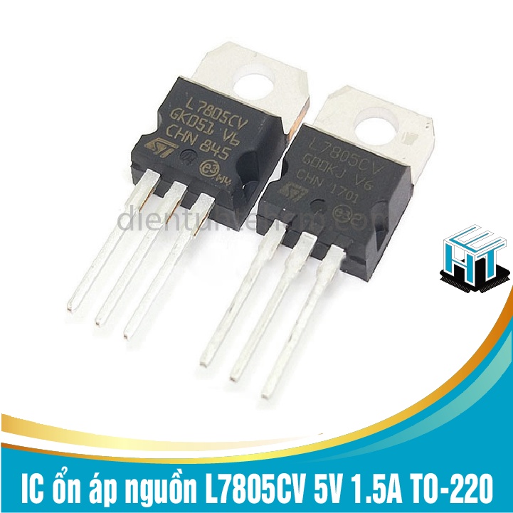 Combo 4 con IC ổn áp nguồn L7805CV 5V 1.5A TO-220