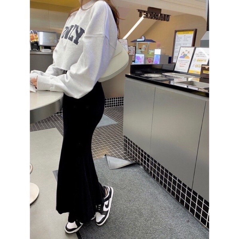 Chân váy đuôi cá xòe dáng dài chất len tăm hot hit