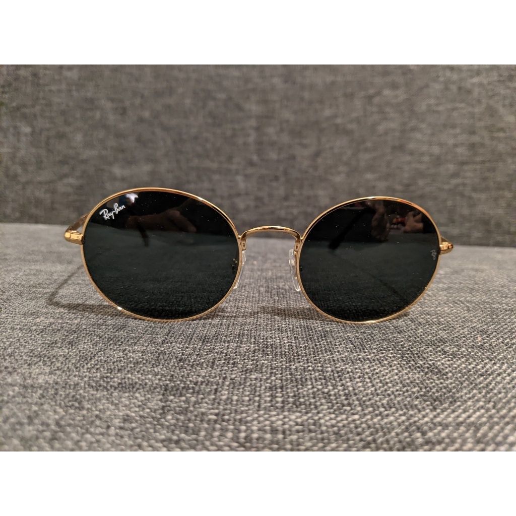 Kính Mát Rayban Tròng Thuỷ Tinh Oval, Gọng Titan Cổ Điển, Vintage Unisex