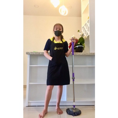 Tạp dề vải đẹp spa, nails, phun xăm thẩm mỹ