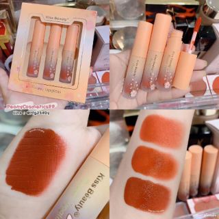 Set son kem 3 cây Flower Lipgloss Kiss Beauty