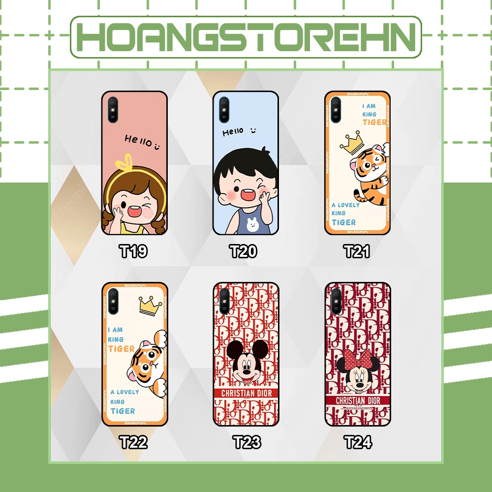 Ốp Xiaomi Redmi 9A in hình mickey, hổ, kingtiger siêu rẻ T19 - T24
