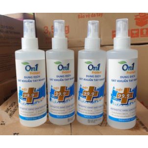 (hoả tốc) Chai Dung dịch sát khuẩn xịt tay nhanh On1 chai 250 ml