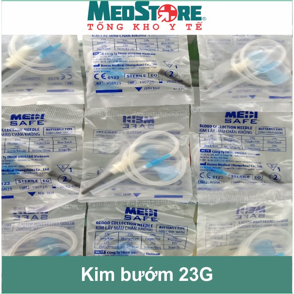 Kim lấy máu chân không, loại cánh bướm (100 chiếc/túi) Medisafe