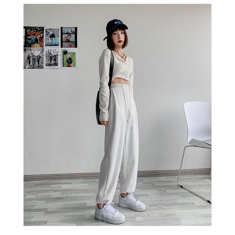 NRVP Quần Thể Thao Ống Rộng Phong Cách Hàn Quốc