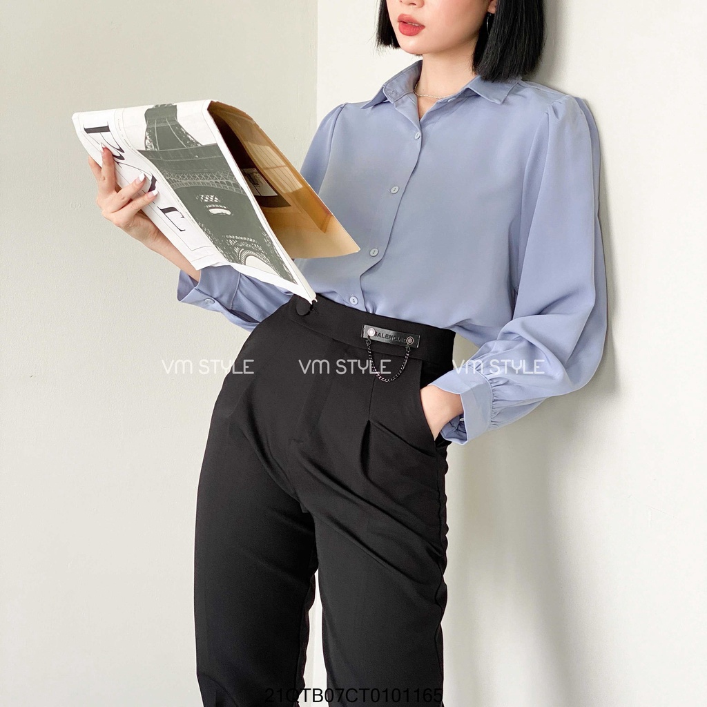 Quần tây baggy VM STYLE lưng dây phối xích ulzzang thời trang nữ 21QTB07CT0101 _ 22QTB04CT0101