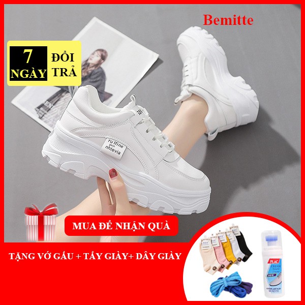 [Mã WASTVN5K giảm 5k đơn bất kỳ] Giày nữ sneaker mẫu hot 2021 kiểu dáng hàn quốc, giày nữ đẹp đế cao 5cm BM009