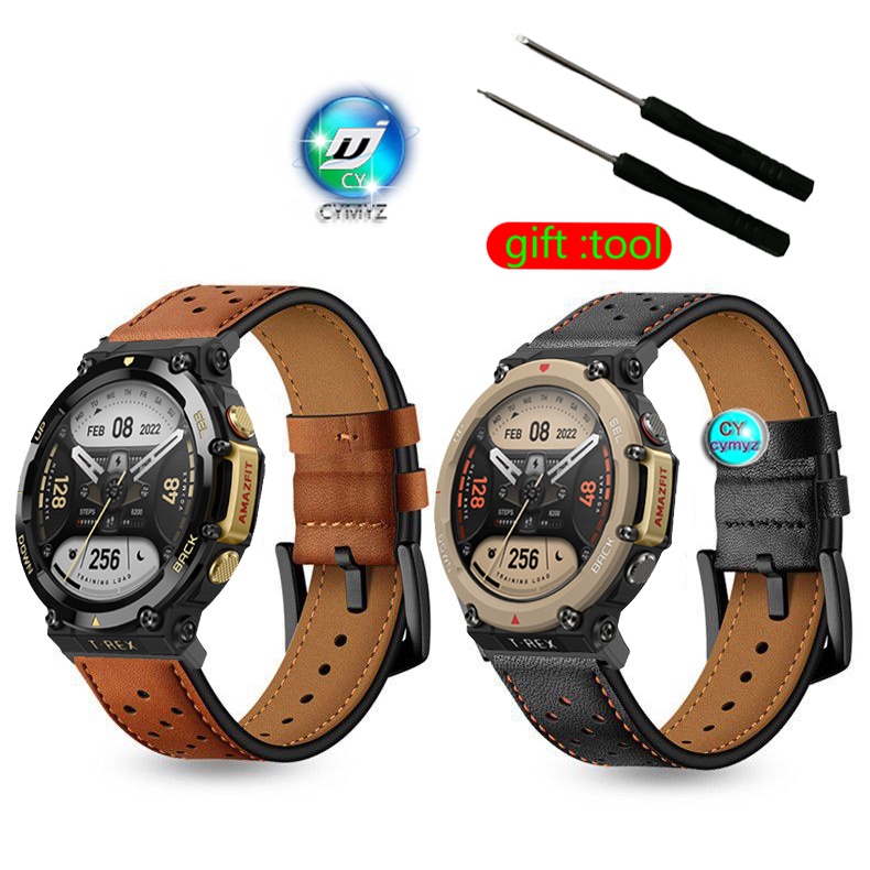 Dây Đeo Thay Thế Chất Liệu Da Cho huami amazfit t rex 2