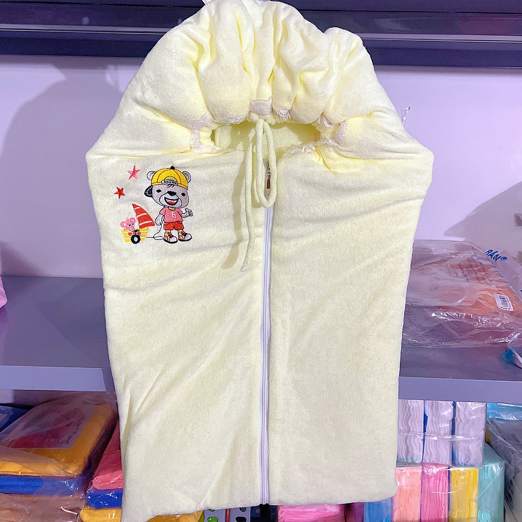 Khăn choàng ủ, túi ngủ có dây kéo cho bé sơ sinh từ 0-12 tháng