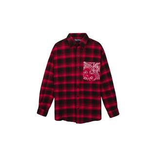 Áo Sơ Mi Flannel Khăn Badana Sọc Đỏ