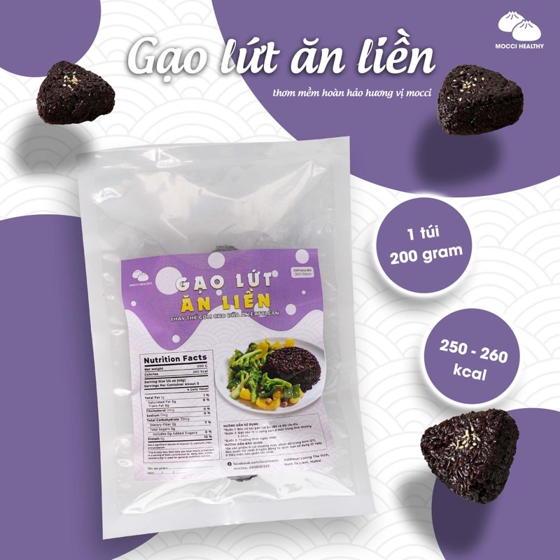 SHIP HOẢ TỐC Cơm Gạo Lứt Ăn Liền 200gr