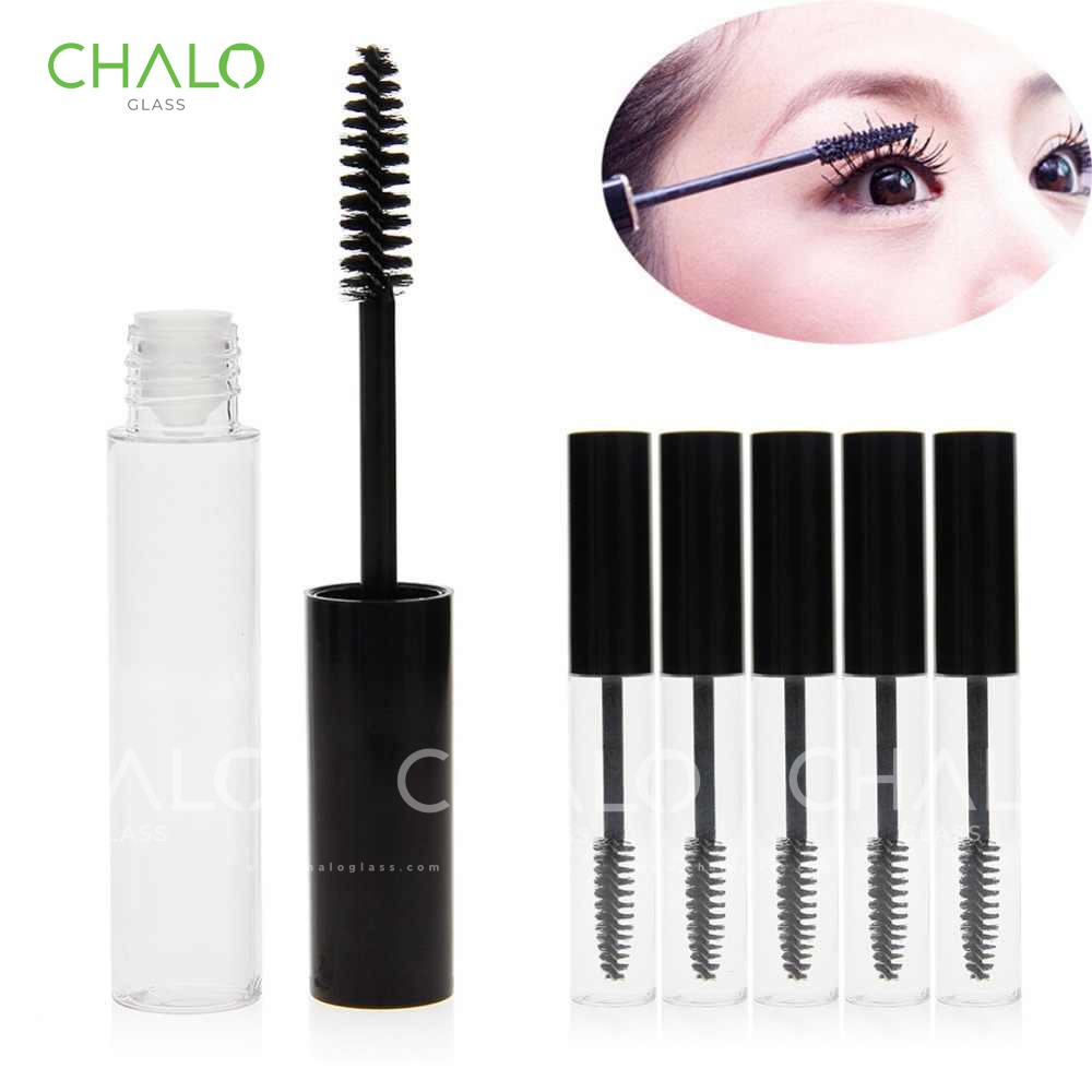 Combo 05 vỏ chuốt mi nhựa PET nắp đen 10ml | MAS10-DEN