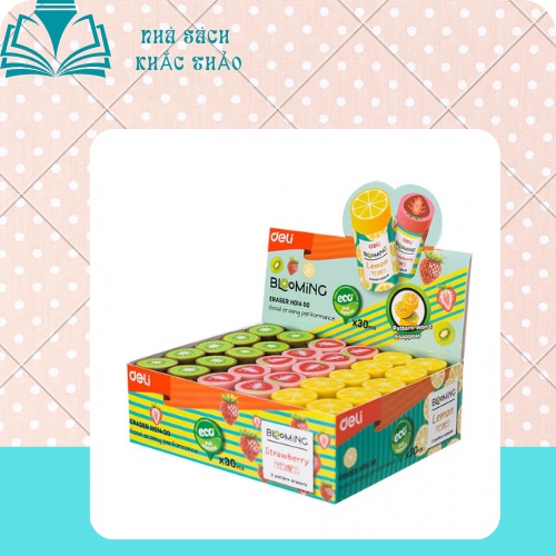 Gôm tẩy hoa quả Deli - 01400 Kiwi, Dâu, Chanh