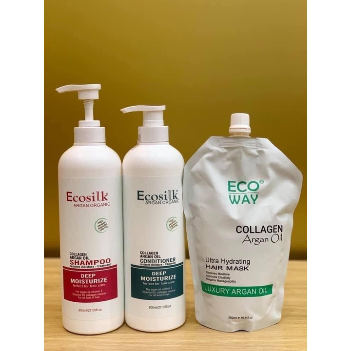 Dầu Hấp Ủ Tóc ECO WAY Collagen Argan Oil 500ml